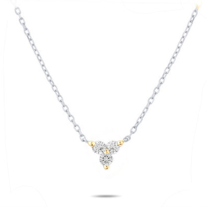 14K Trio Lab Grown Diamond Necklace