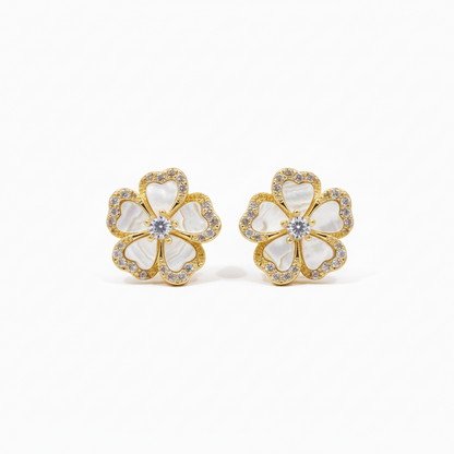 Sterling Silver Mother of Pearl Stud Earrings