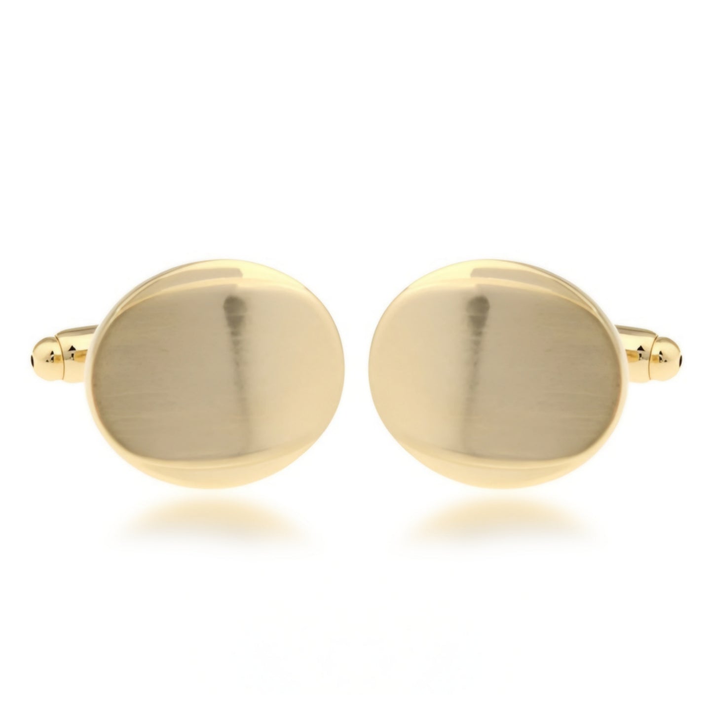 Gold-Plated Oval Cufflinks