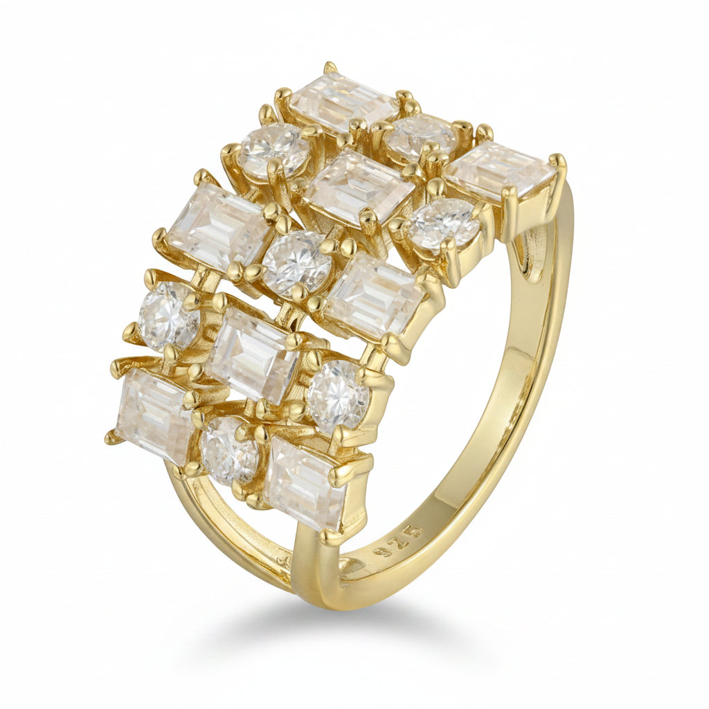 Sterling Silver CZ Statement Ring