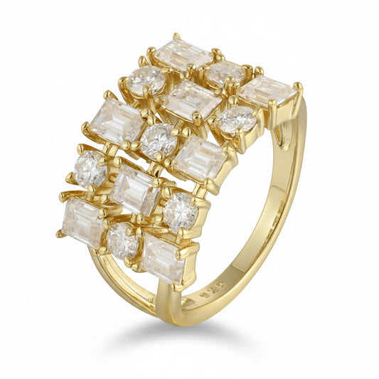 Sterling Silver CZ Statement Ring