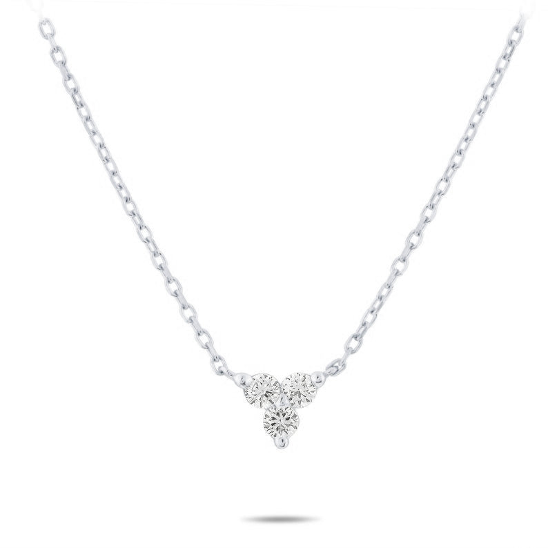 14K Trio Lab Grown Diamond Necklace