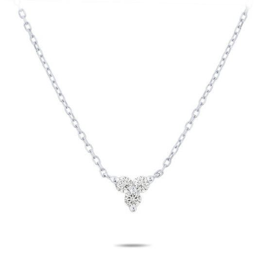 14K Trio Lab Grown Diamond Necklace