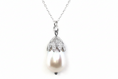 Sterling Silver Pearl Pendant Necklace