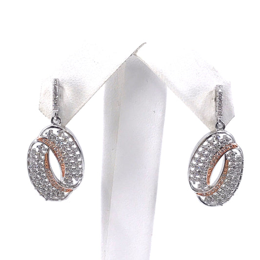 Sterling Silver Oval Earrings - HK Jewels