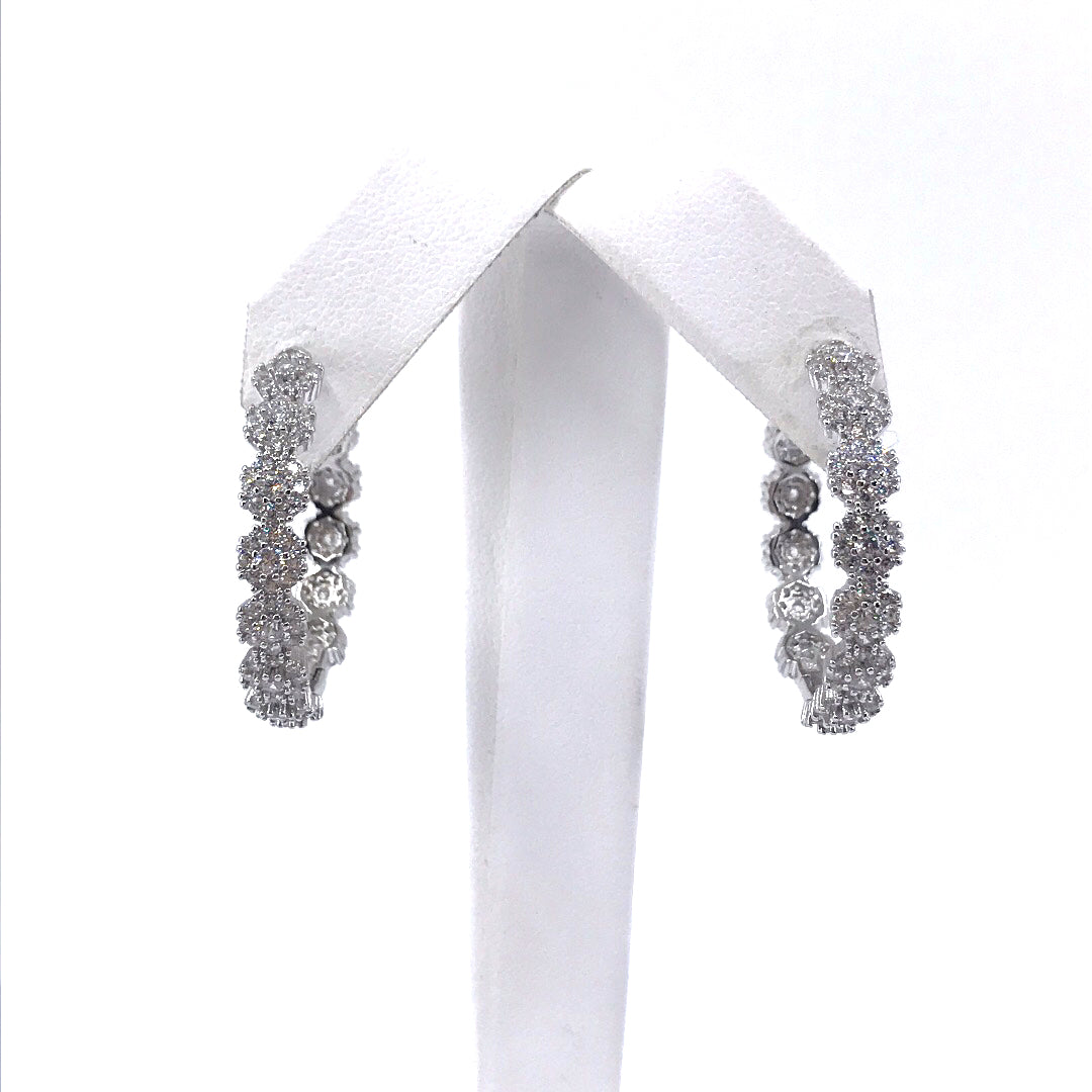 Sterling Silver Circle Hoop Earrings - HK Jewels