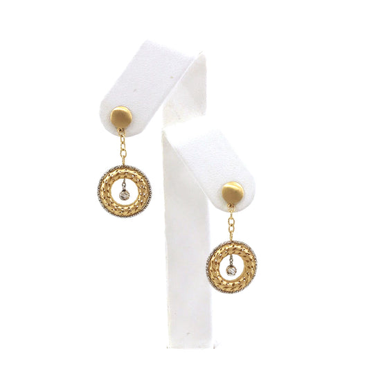 14K Gold Circle Earrings - HK Jewels