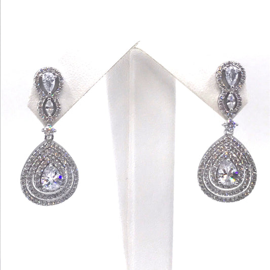 Sterling Silver Teardrop Earrings - HK Jewels