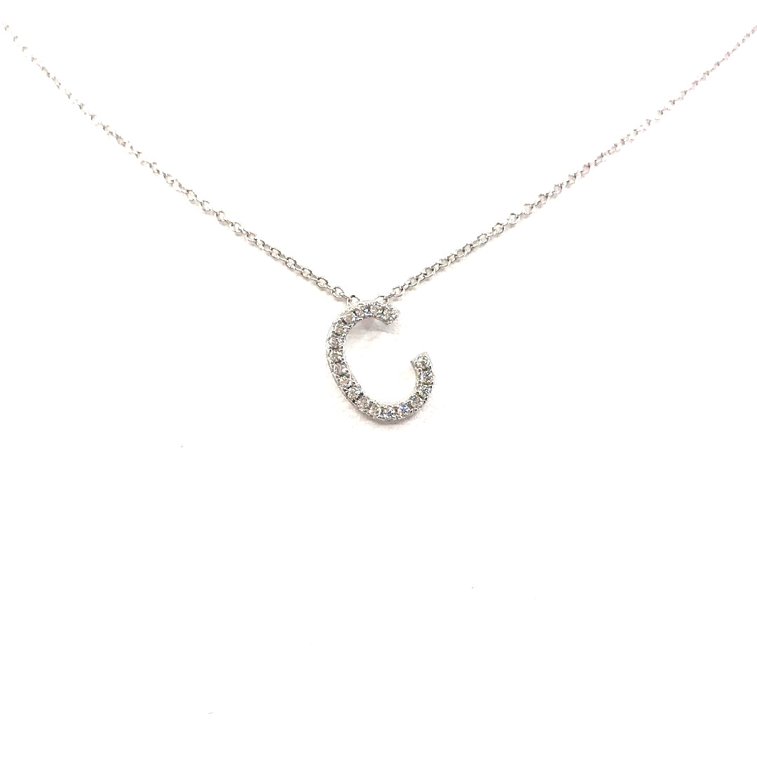 Sterling Silver "C" Necklace - HK Jewels
