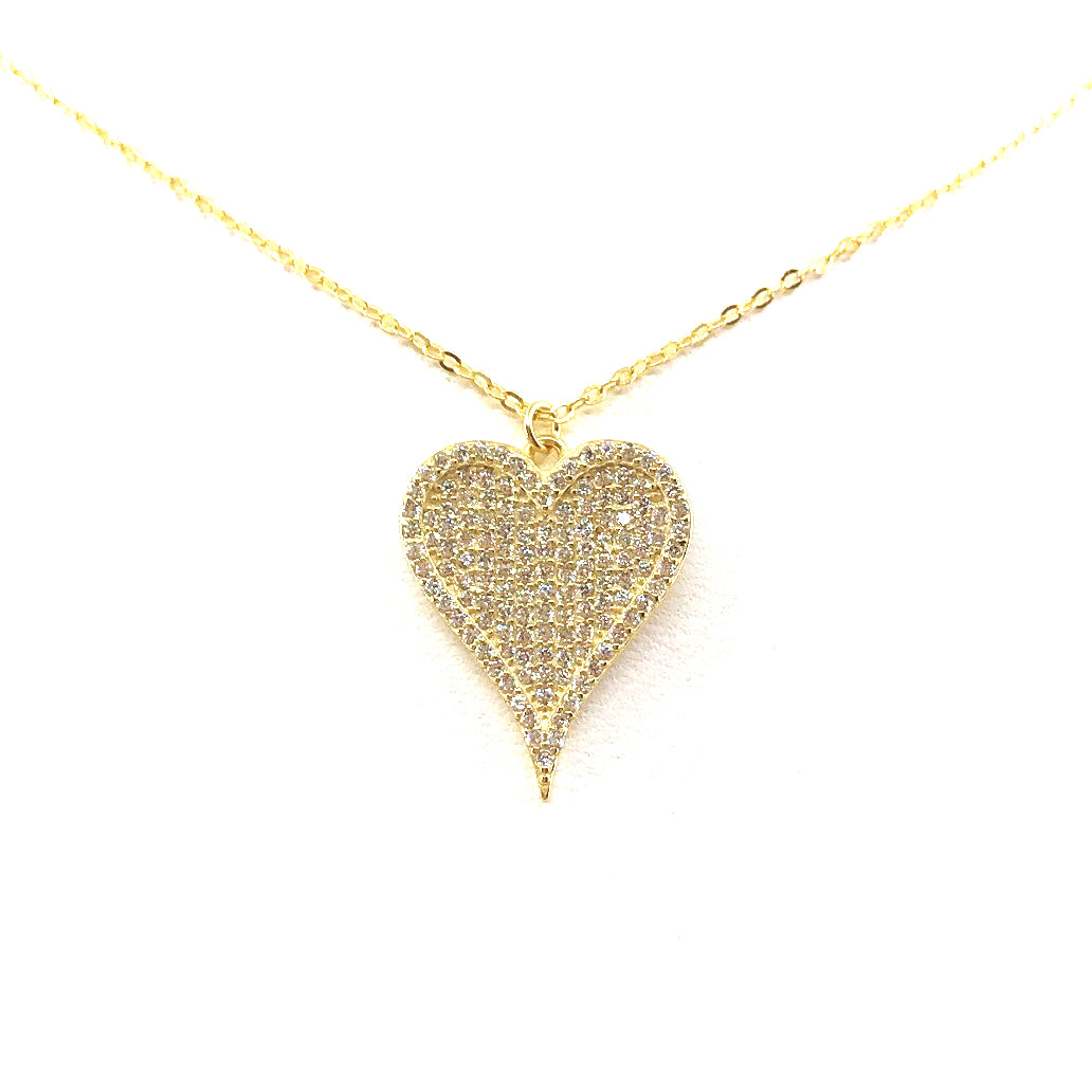 Sterling silver Heart Necklace - HK Jewels