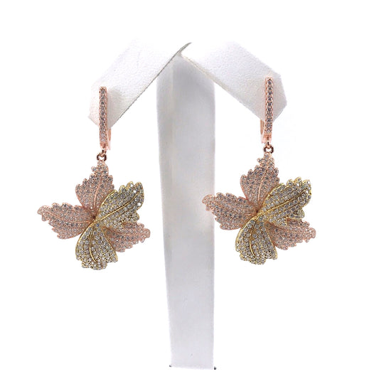 Sterling Silver Flower Earrings - HK Jewels