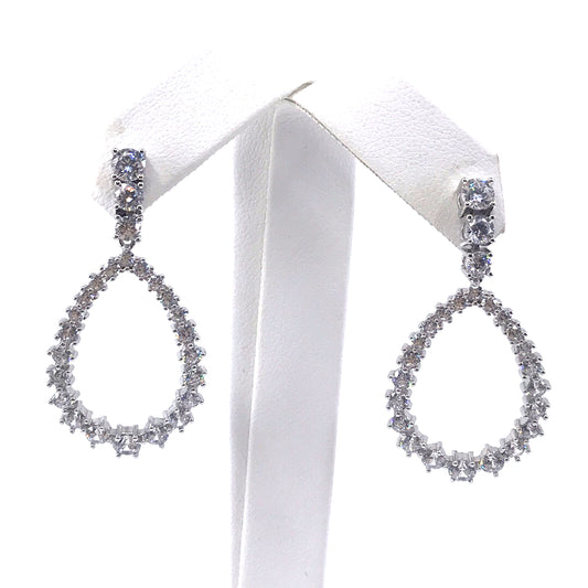 Sterling Silver Teardrop Earrings - HK Jewels