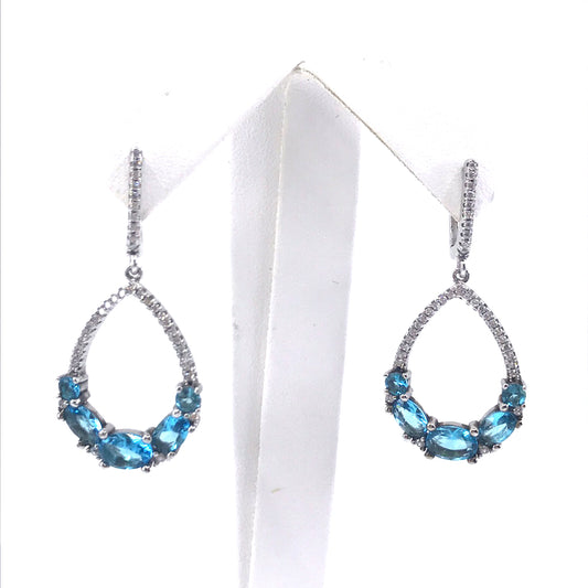 Sterling Silver Teardrop Earrings - HK Jewels