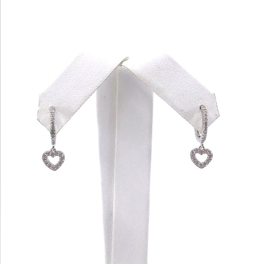 Sterling Silver Small Heart Earrings - HK Jewels
