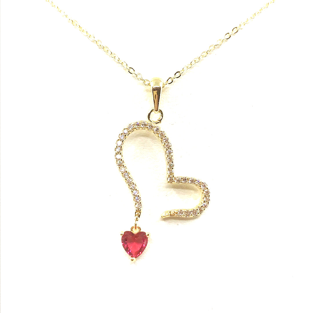 Open Heart Pendant - HK Jewels