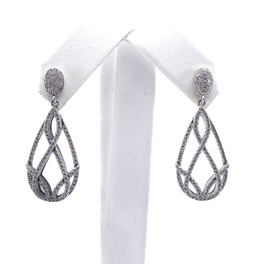 Sterling Silver Teardrop Earrings - HK Jewels