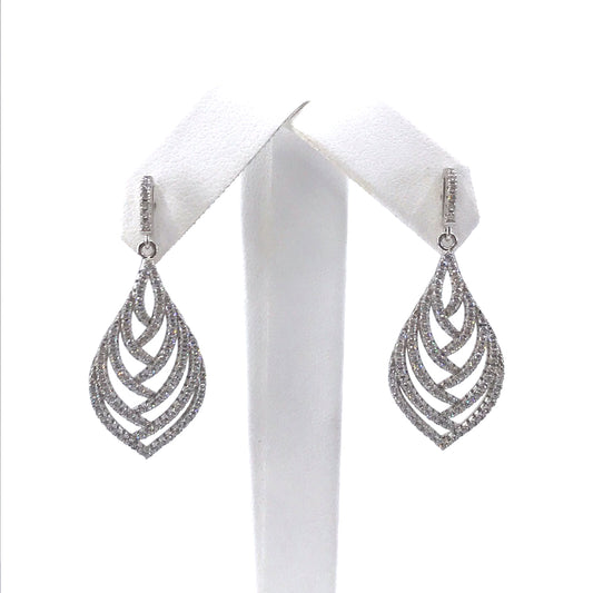 Sterling Silver Teardrop Earrings - HK Jewels