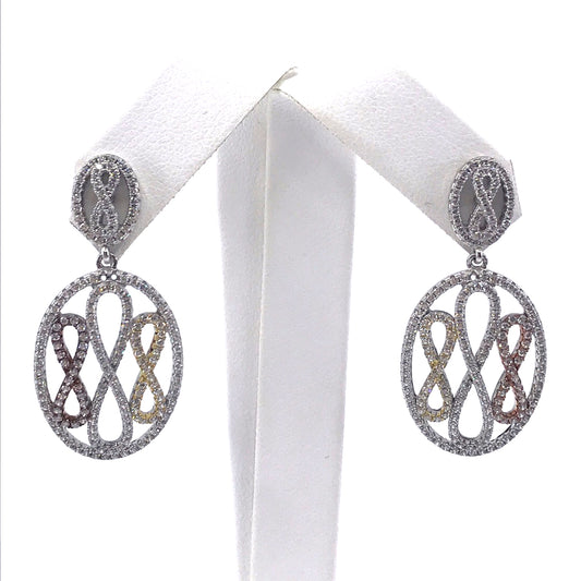 Sterling Silver Oval Earrings - HK Jewels