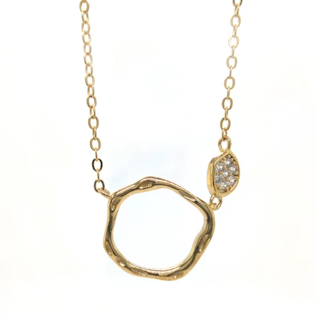 Gold Plated Sterling Silver Dainty Necklace - HK Jewels