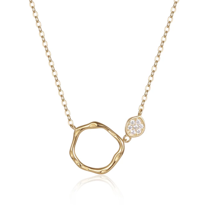 Gold Plated Sterling Silver Dainty Necklace - HK Jewels