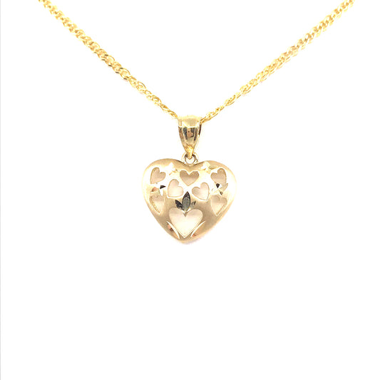 14K Gold Heart Pendant - HK Jewels