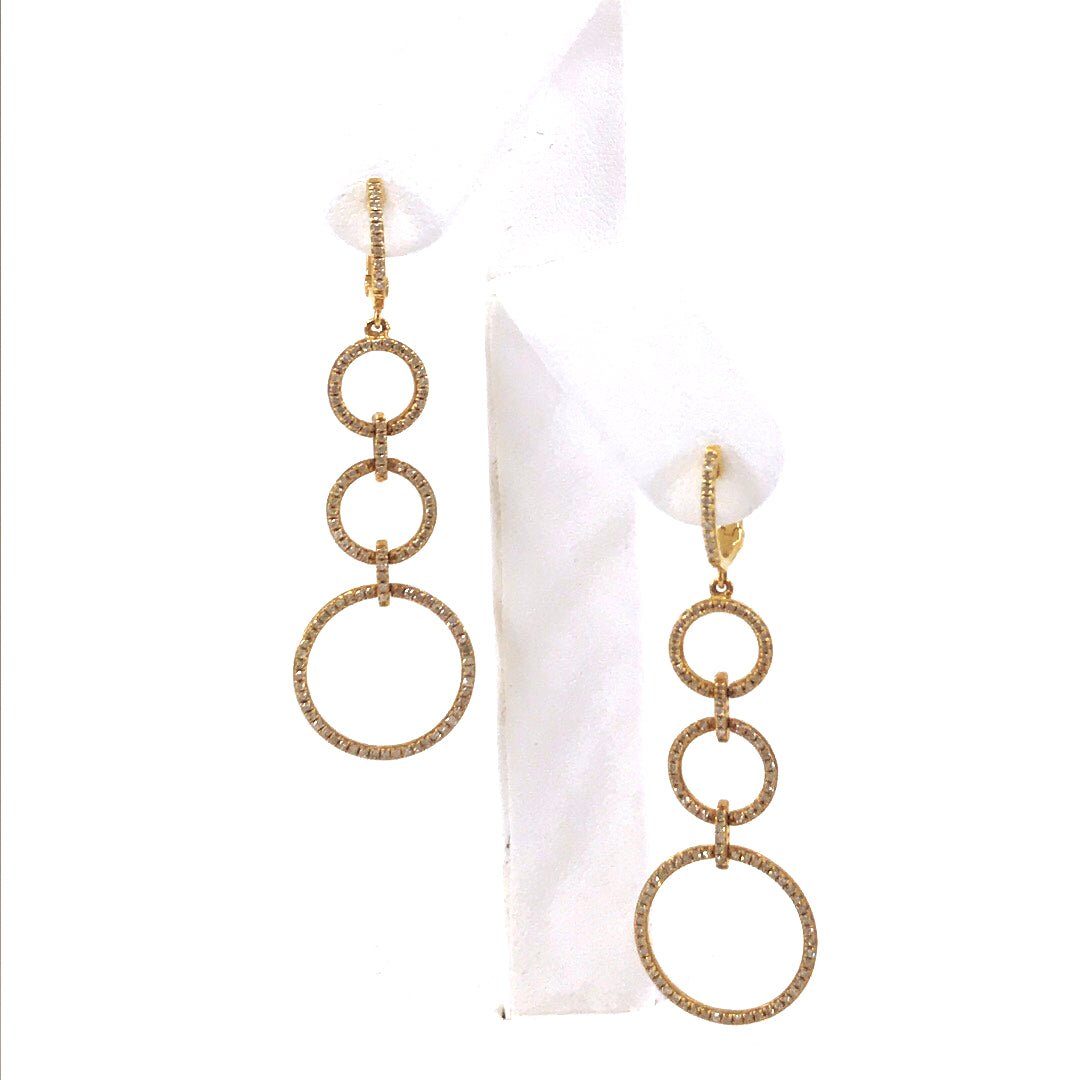 18K Gold Circles Earrings - HK Jewels