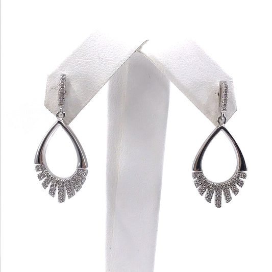 Sterling Silver Teardrop Earrings - HK Jewels