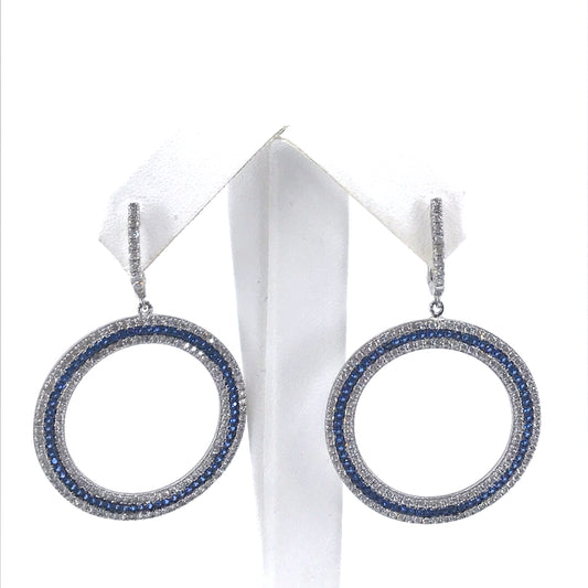 Sterling Silver Large Circle Earrings - HK Jewels