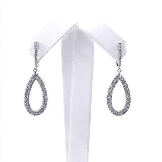 Sterling Silver Teardrop Earrings - HK Jewels