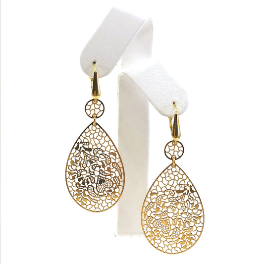 14K Gold Teardrop Earrings - HK Jewels