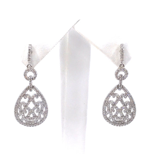 Sterling Silver Teardrop Earrings - HK Jewels