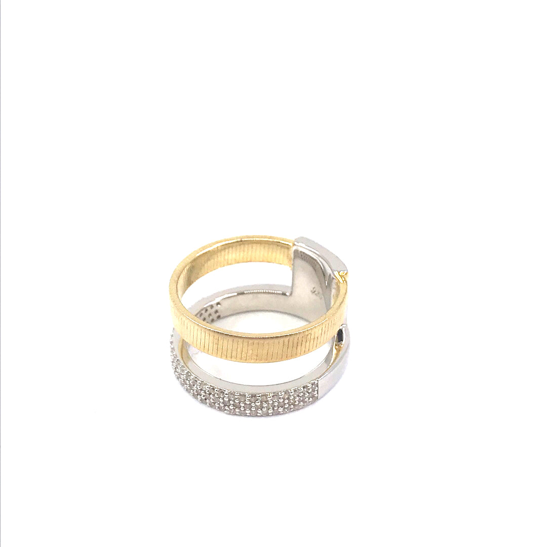 Sterling Silver Italian Plated Ring - HK Jewels