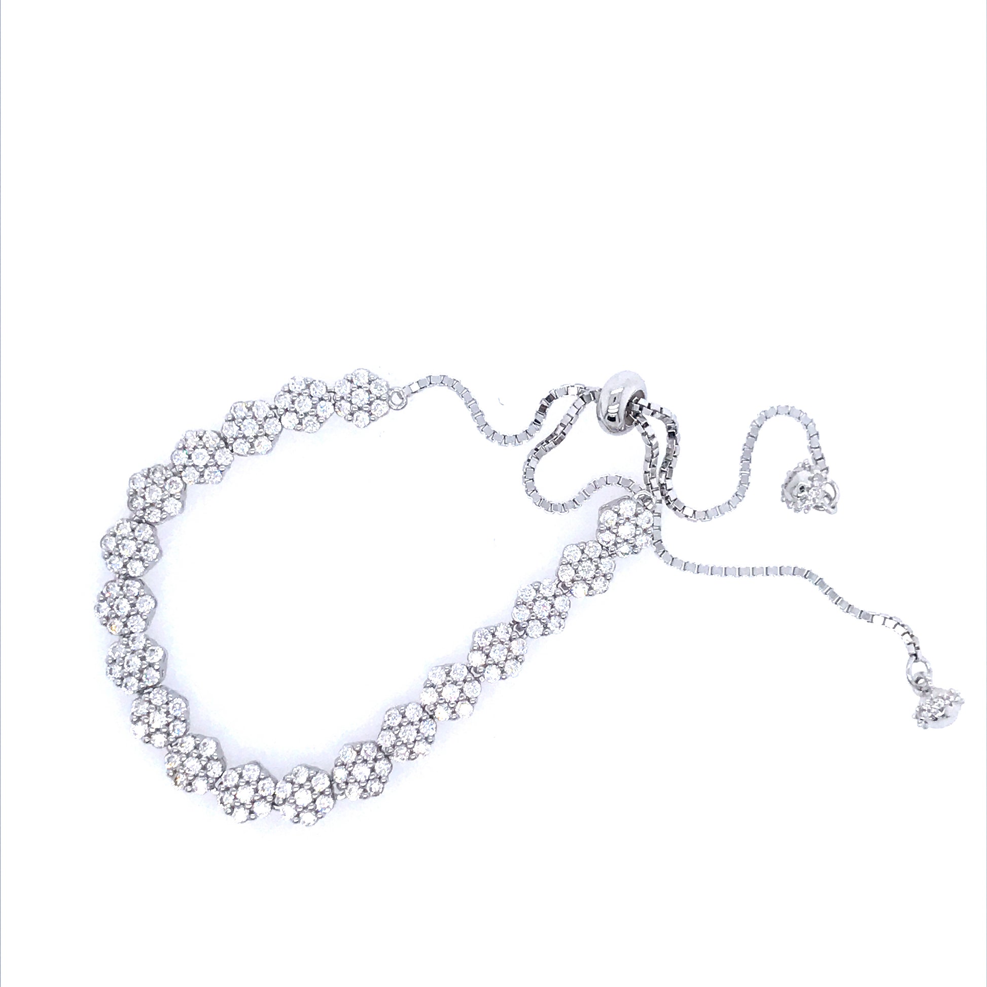 Sterling Silver Flower Bolo Bracelet - HK Jewels