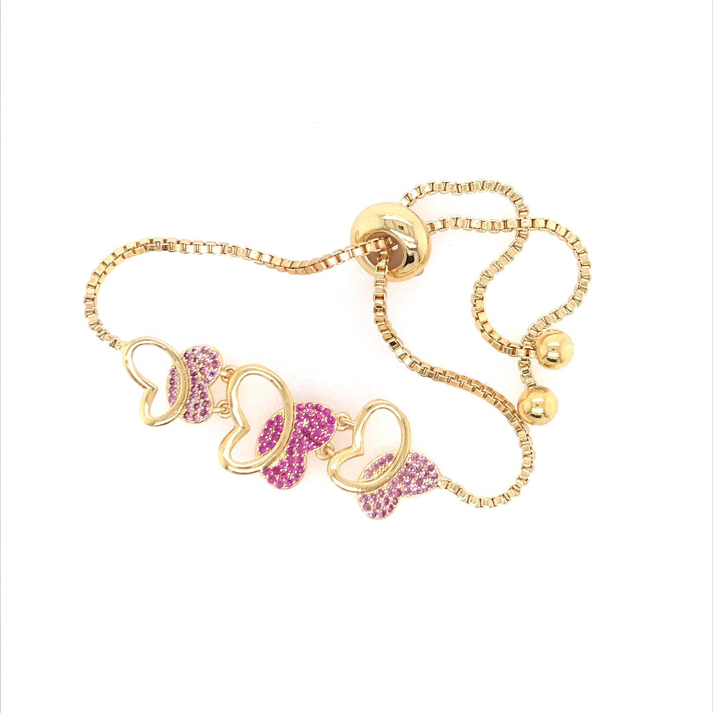 Fuchsia Butterfly Bracelet - HK Jewels