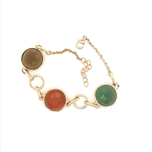 Sterling Silver Stone Bracelet - HK Jewels