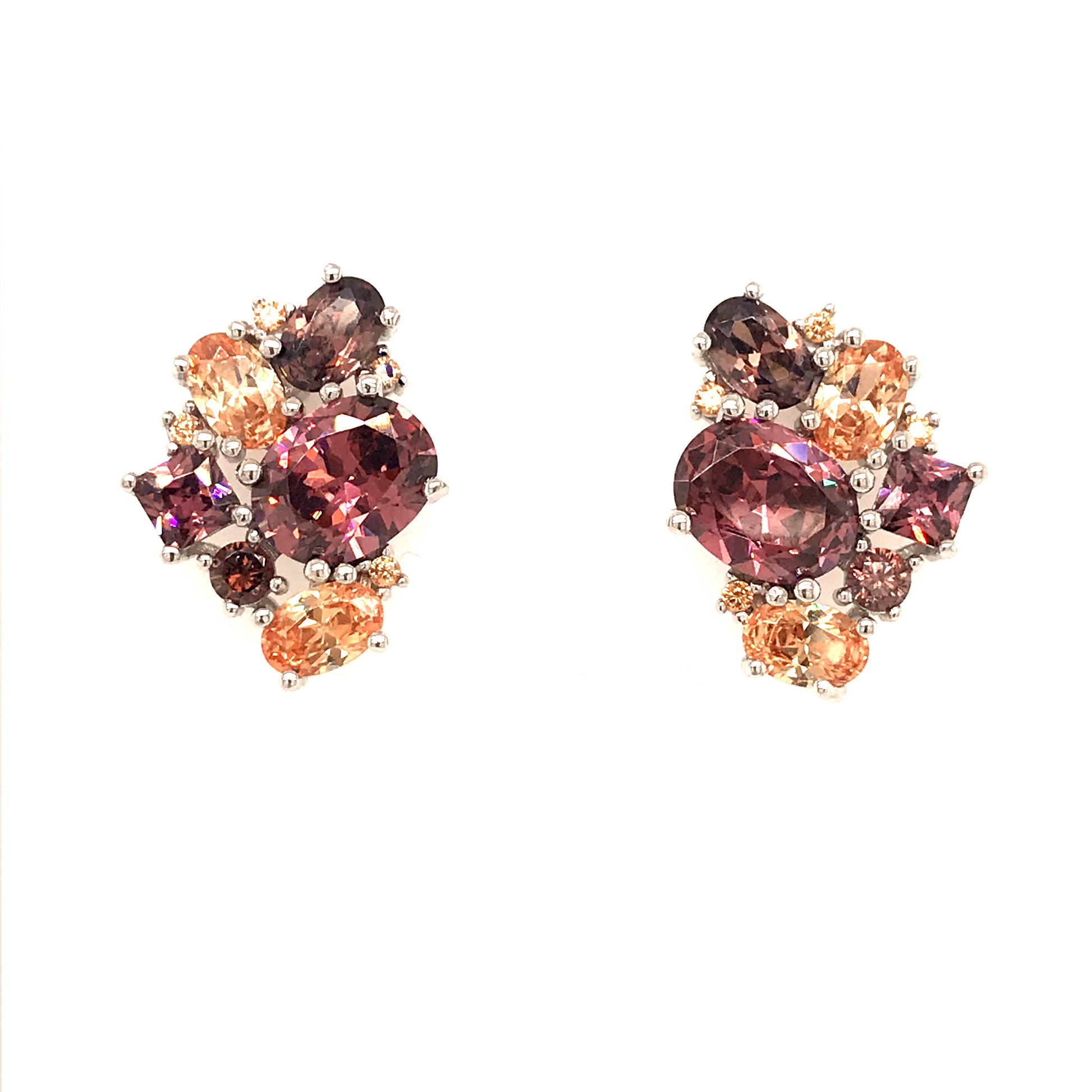 Multicolor Stone Stud Earrings - HK Jewels