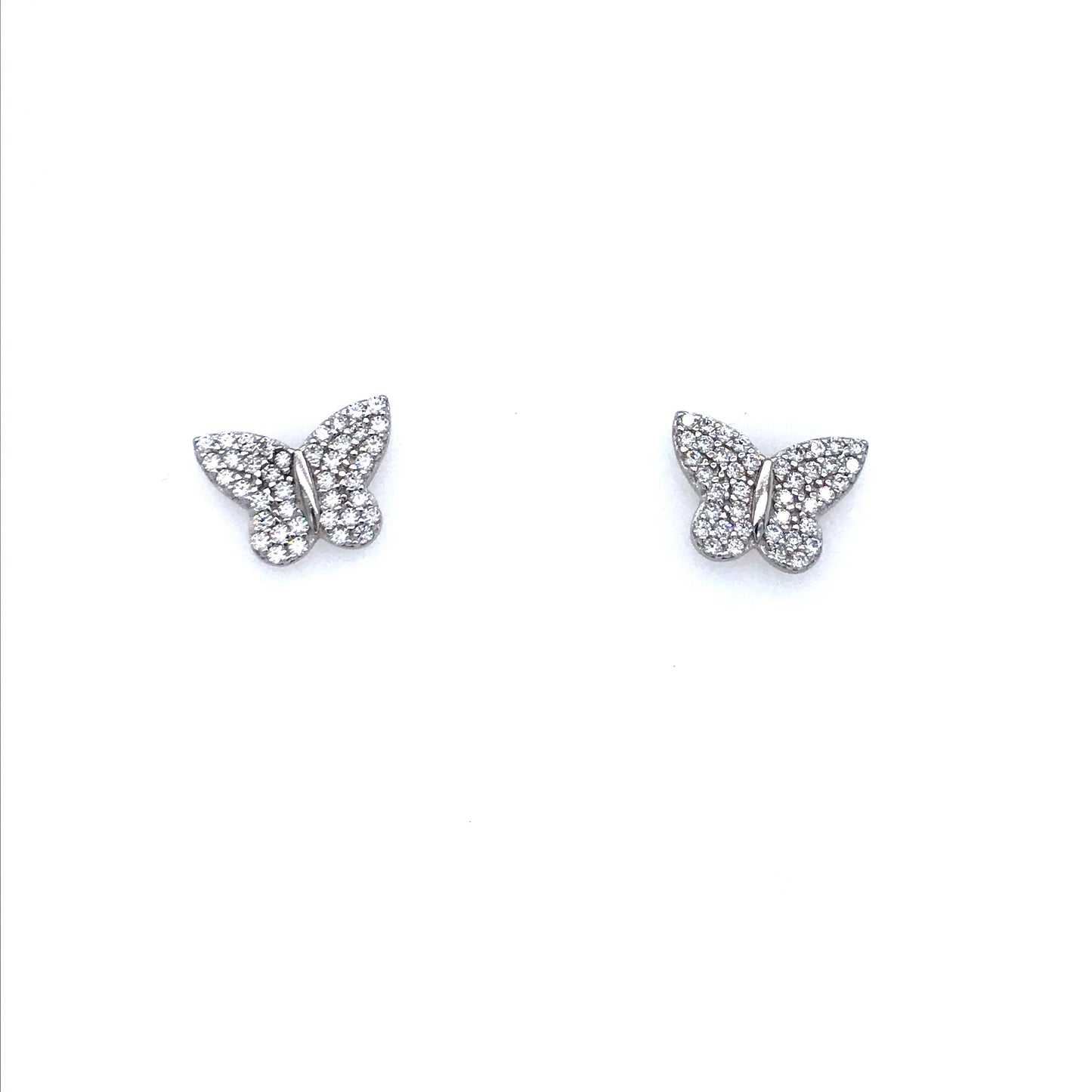 Sterling Silver Butterfly Studs - HK Jewels