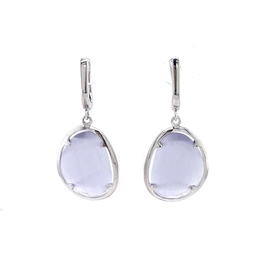 Sterling Silver Stone Earrings - HK Jewels