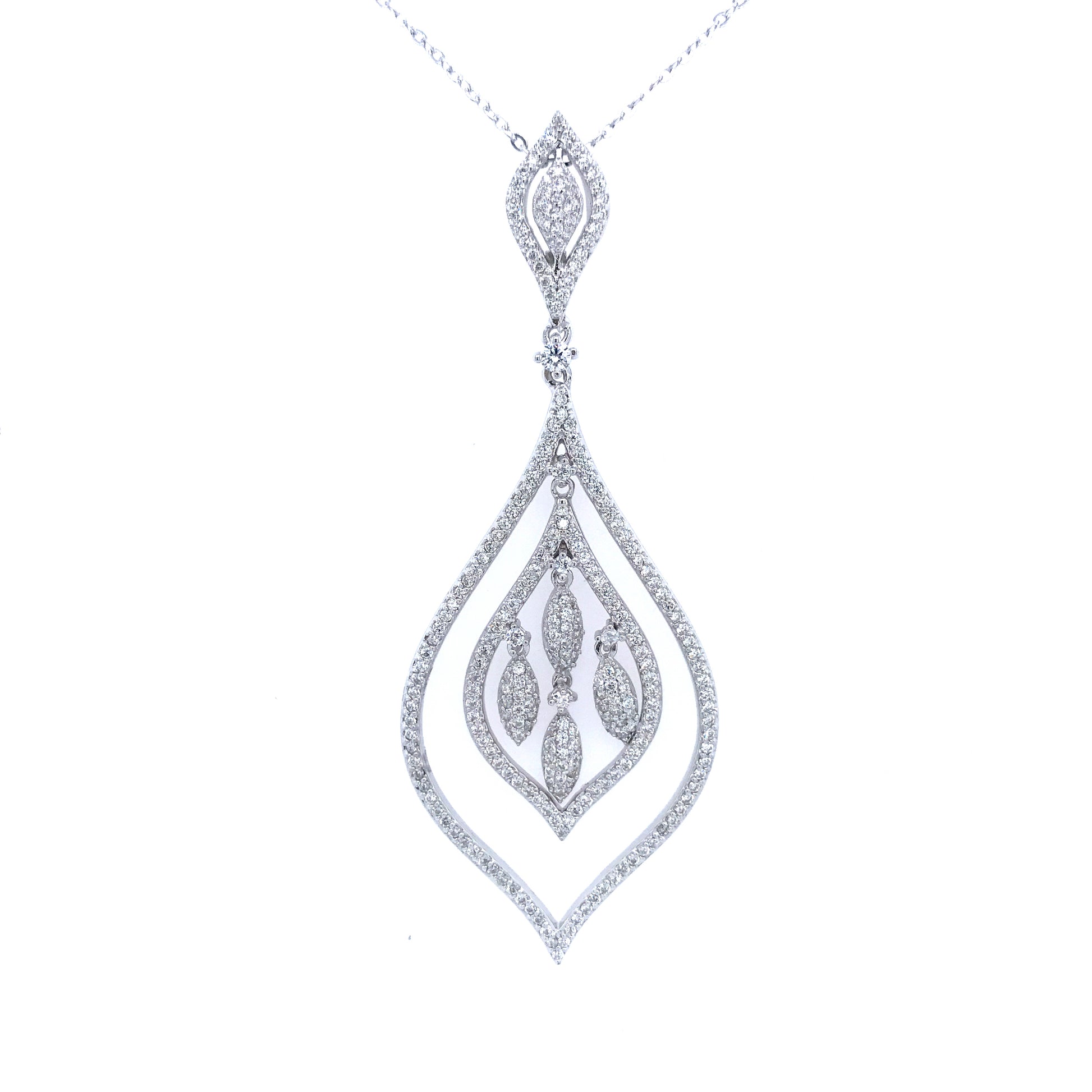Sterling Silver Flame Pendant - HK Jewels