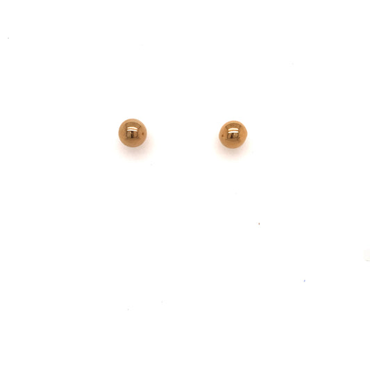 Surgical Steel Gold Plated Ball Studs - HK Jewels