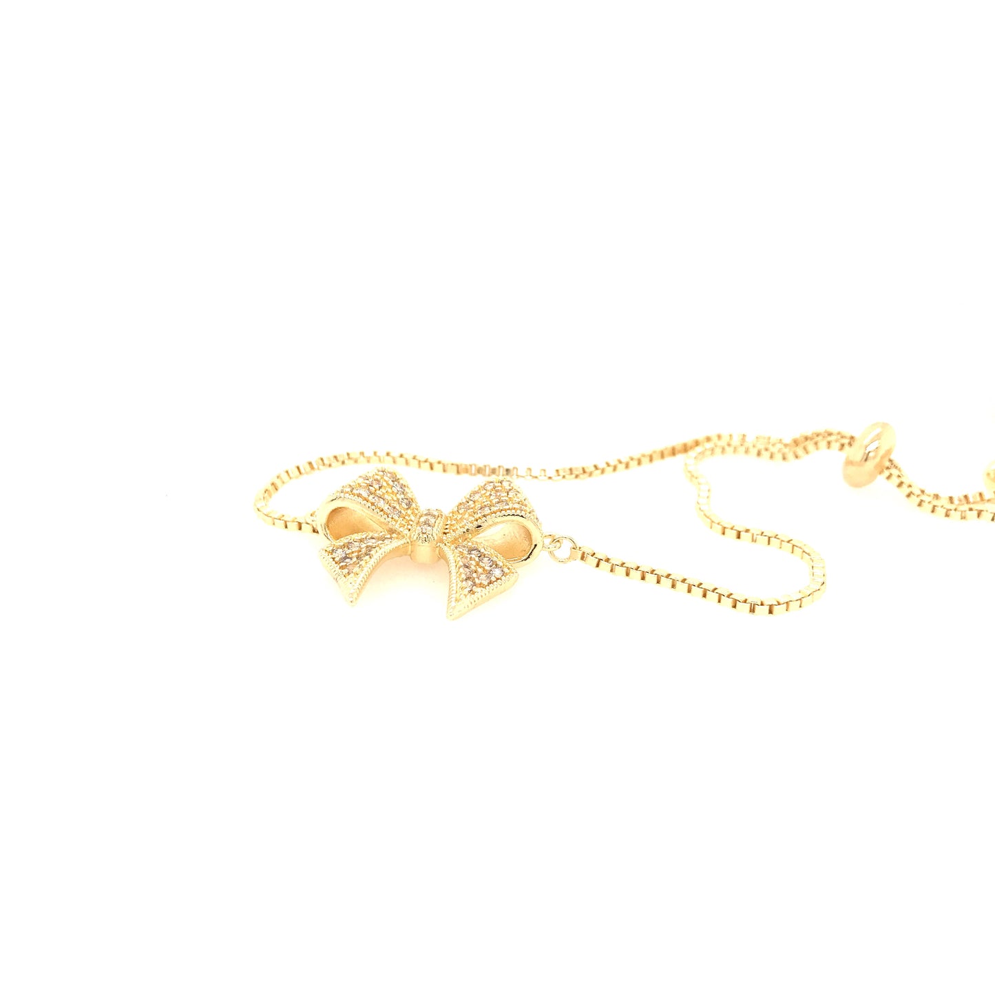 Large Goldplated Bow Bolo Bracelet - HK Jewels