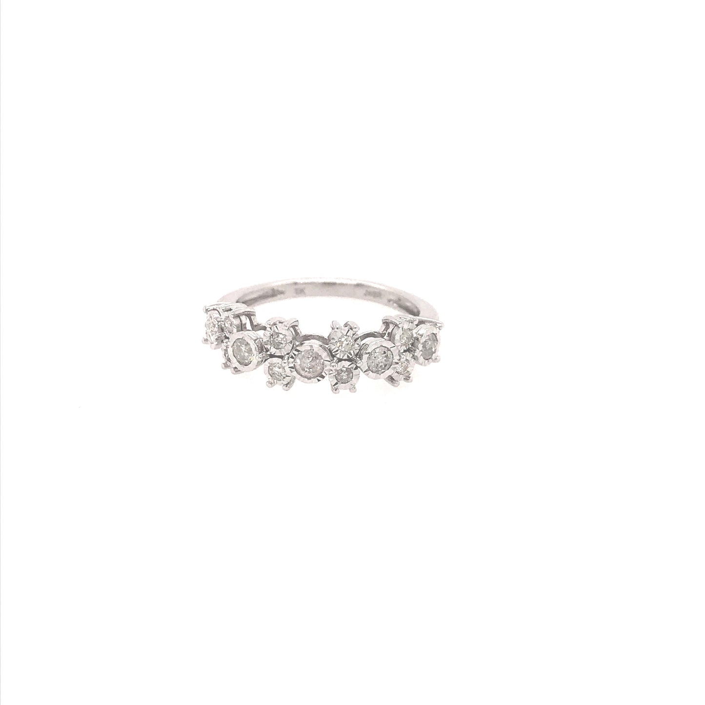 10k Illusion Setting Diamond Ring - HK Jewels