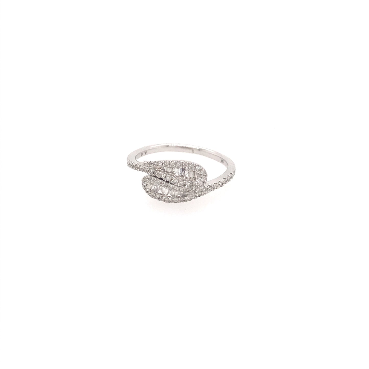 14k Micropave and Baguette Ring - HK Jewels