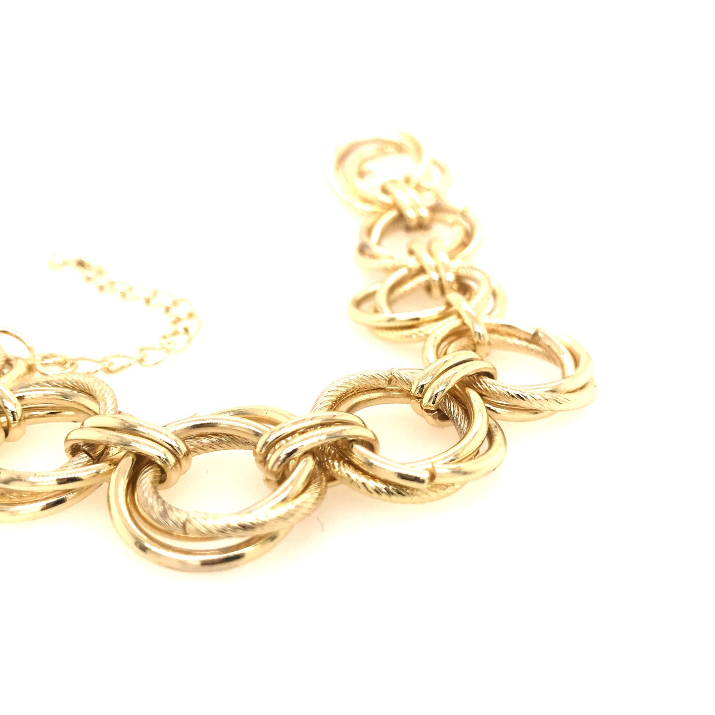 Gold Plated Circle Link Bracelet - HK Jewels