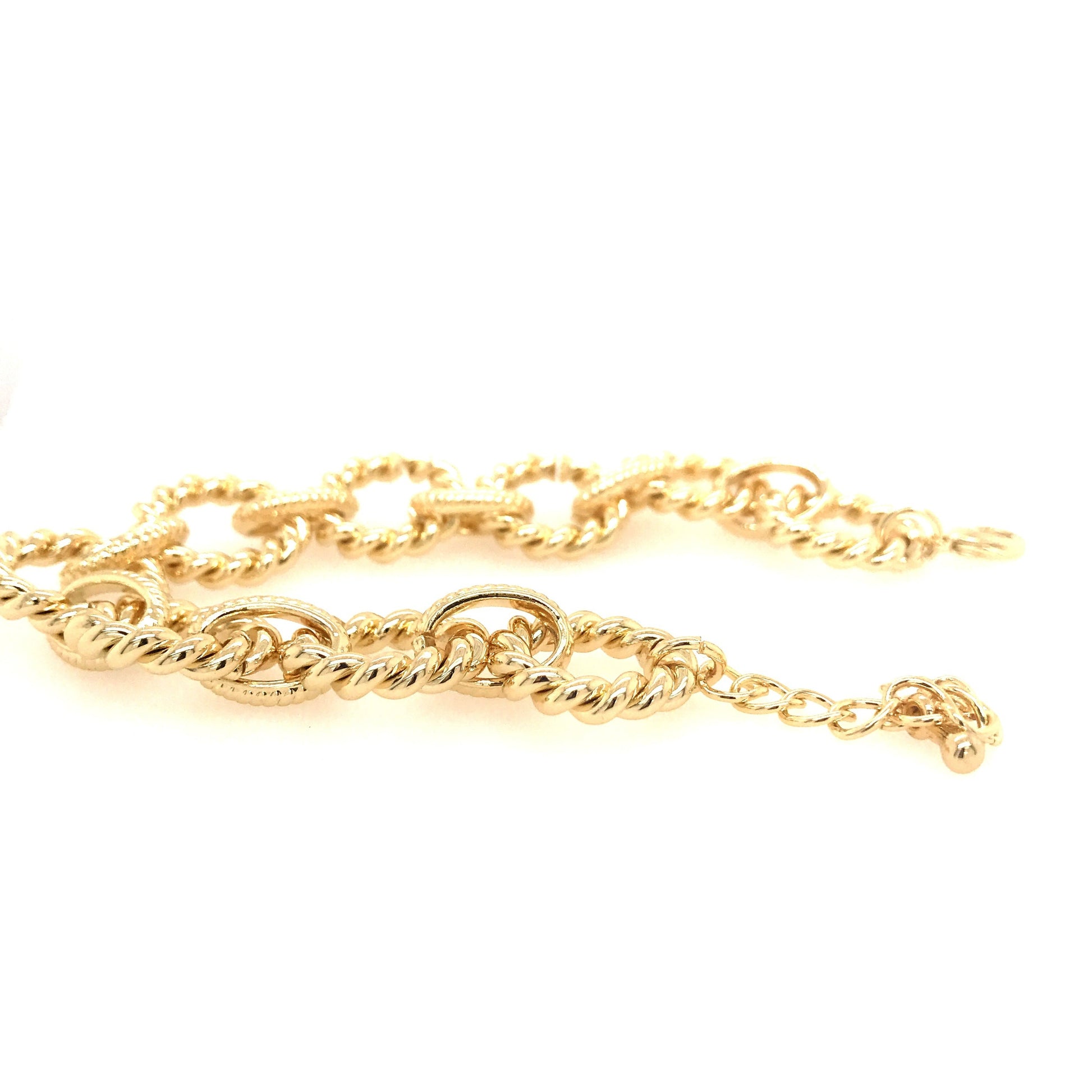 Gold Plated Circle Link Bracelet - HK Jewels