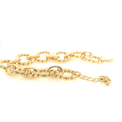 Gold Plated Circle Link Bracelet - HK Jewels