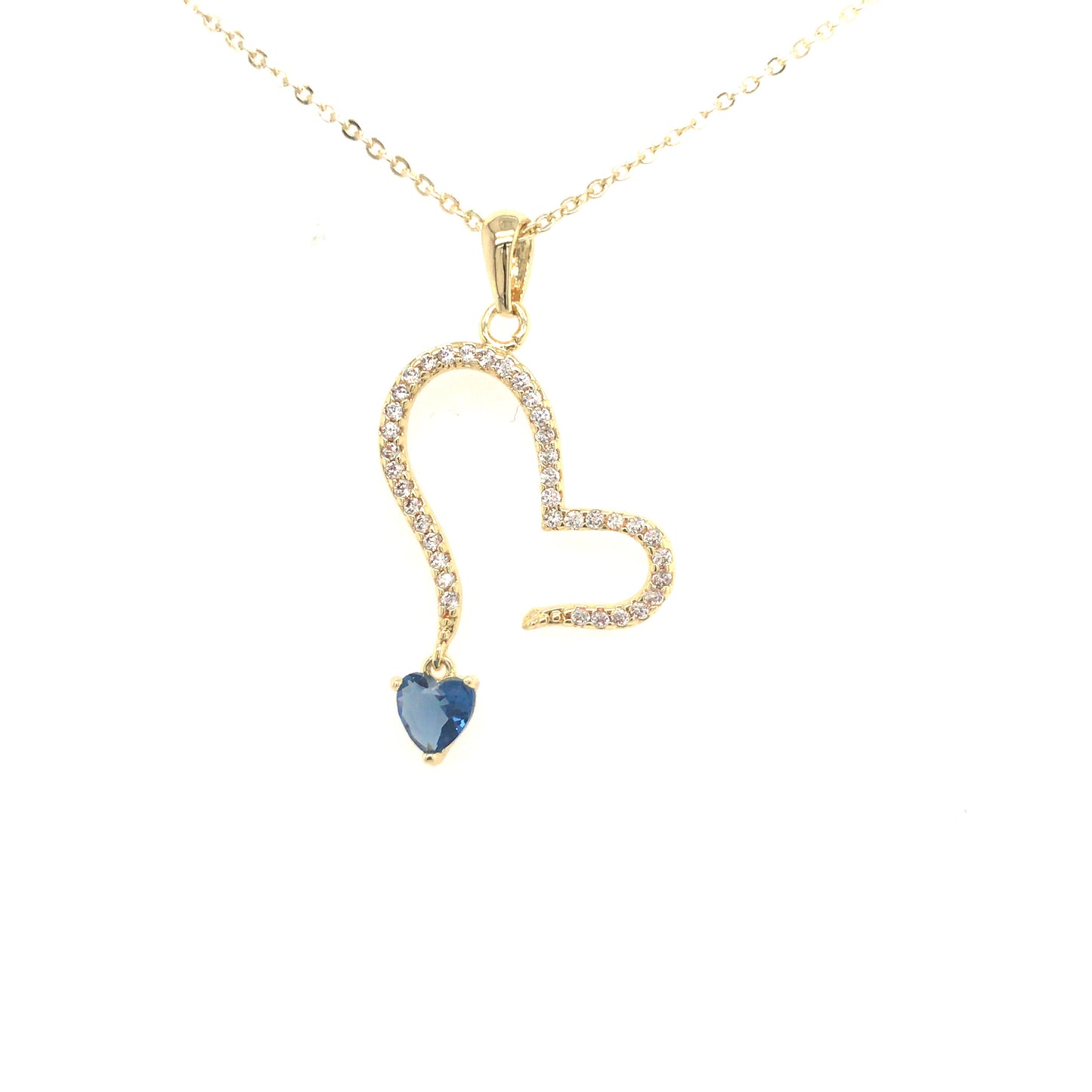 Gold Plated Heart Necklace - HK Jewels