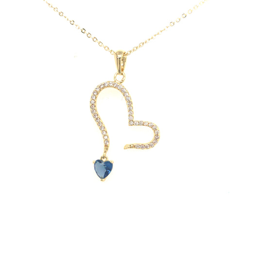 Gold Plated Heart Necklace - HK Jewels