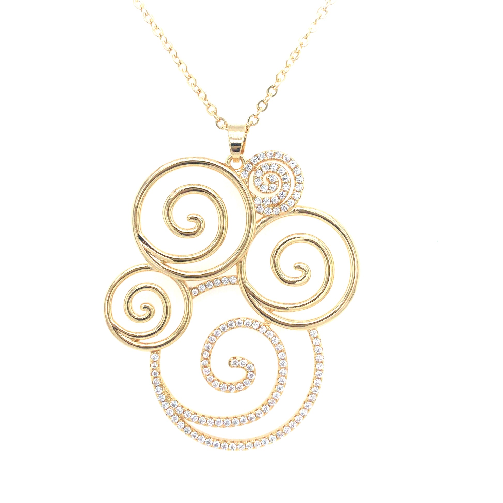 Overlapping Swirls Pendant - HK Jewels