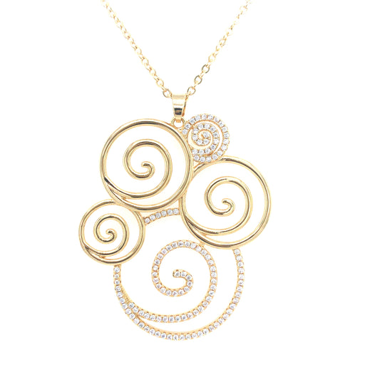 Overlapping Swirls Pendant - HK Jewels